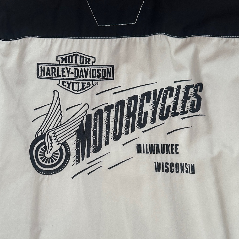 Harley-Davidson Two-Tone Black and White Shirt